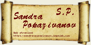 Sandra Popaživanov vizit kartica